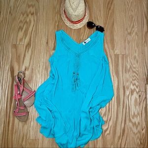 JPR Beach coverup in turquoise size Medium